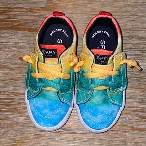 Rainbow Velcro Sperry